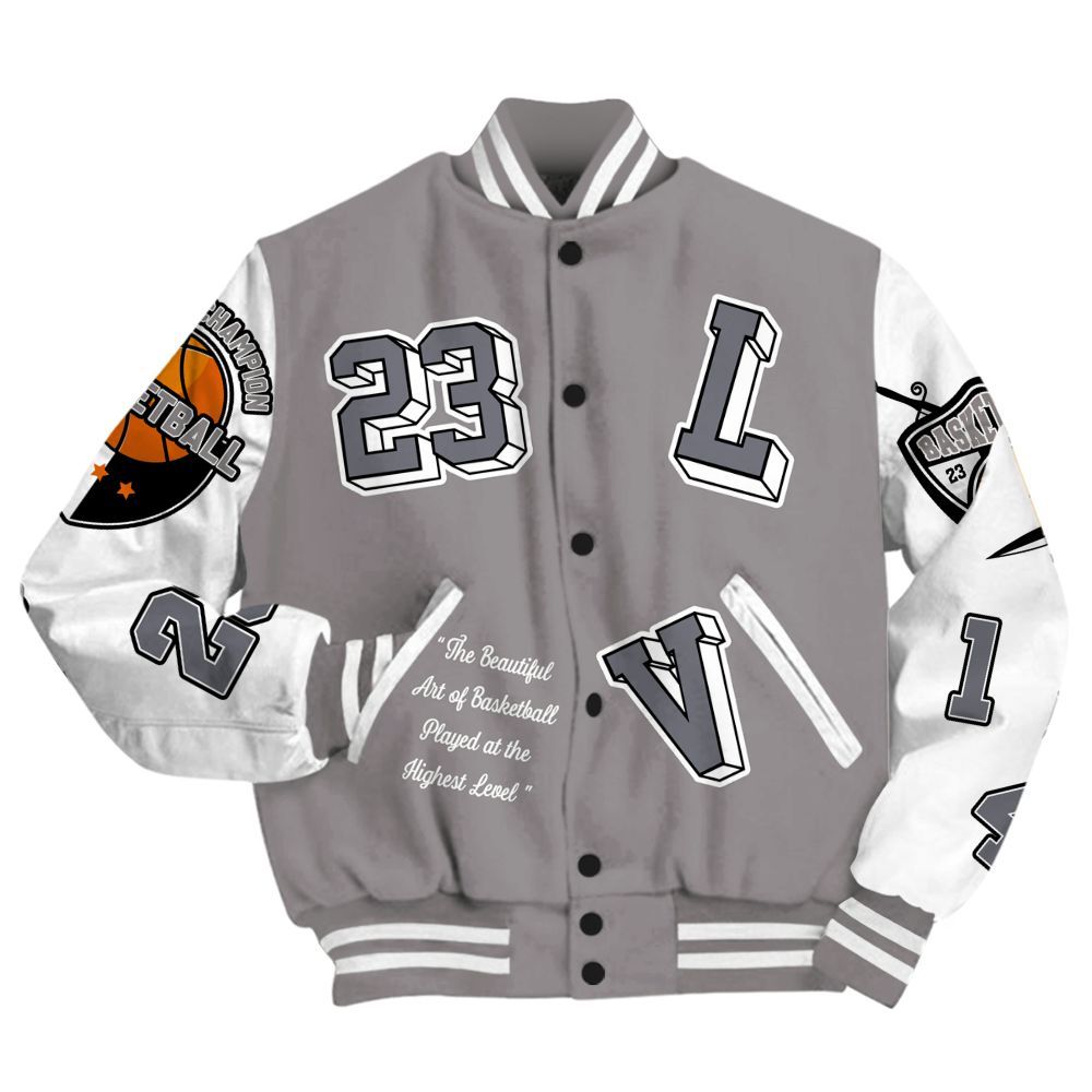 Varsity Jacket To Match Cool Grey 11s - The GOAT Got Em Streetwear All Over Print