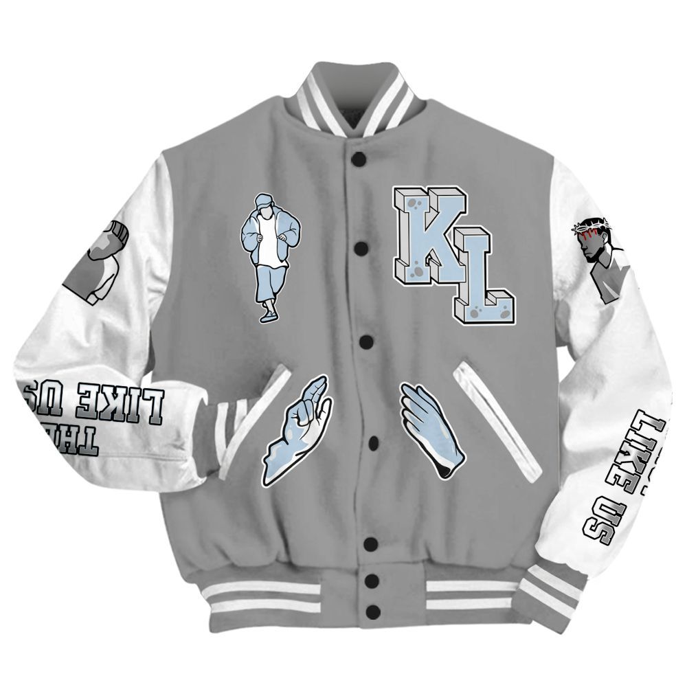 Varsity Jacket To Match Cool Grey 6s - Dislike Us Graphic All Over Print