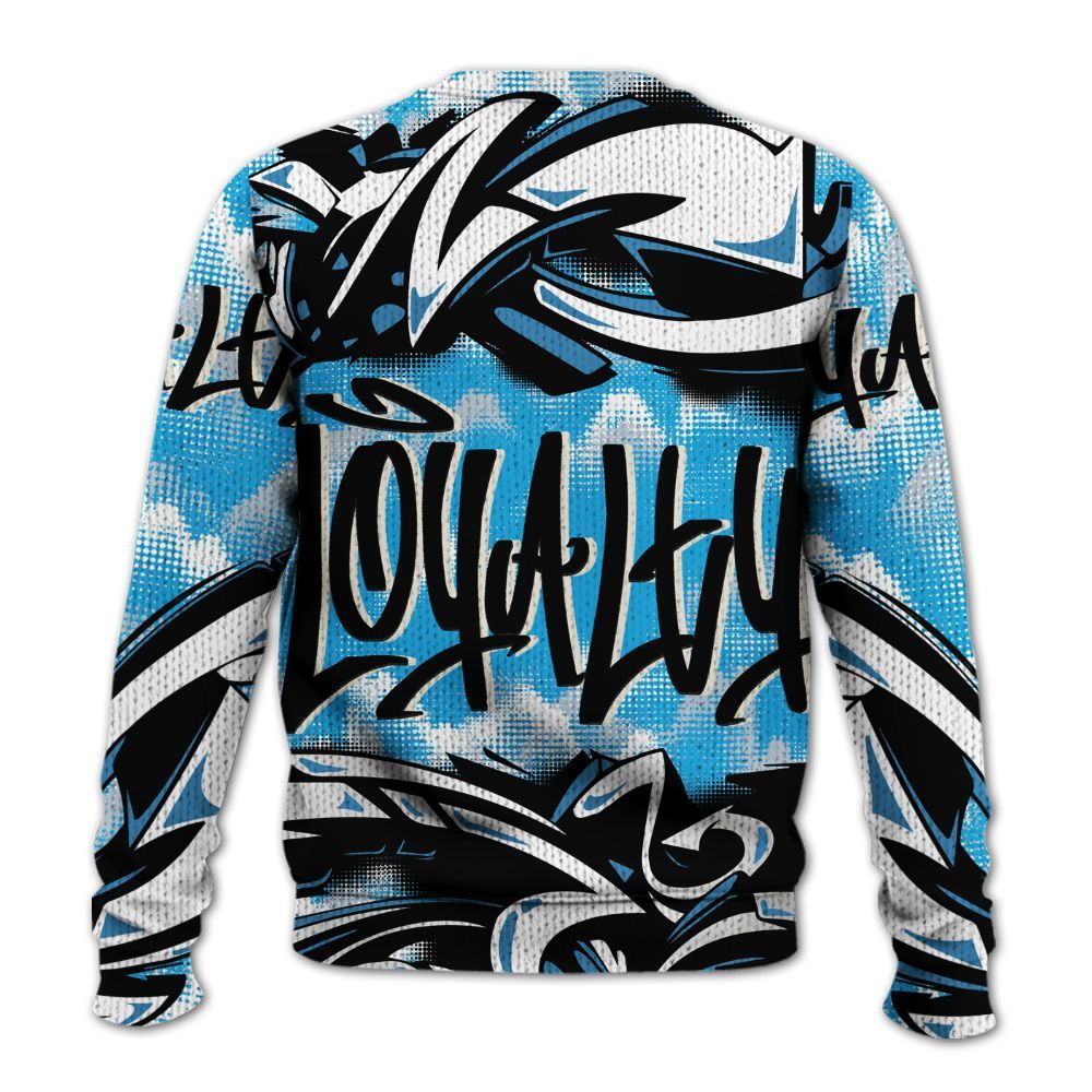 Sweater To Match University Blue Low 2026 11s - Loyalty Out Value Graffiti Graphic