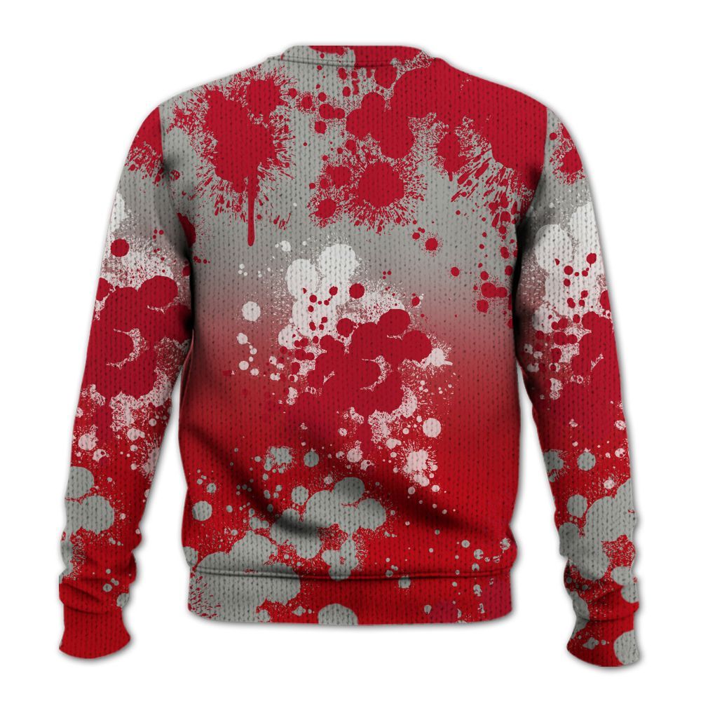 Knitted Sweater To Match Air Griffey Max Gray Reds 1s - Trust No One Scary