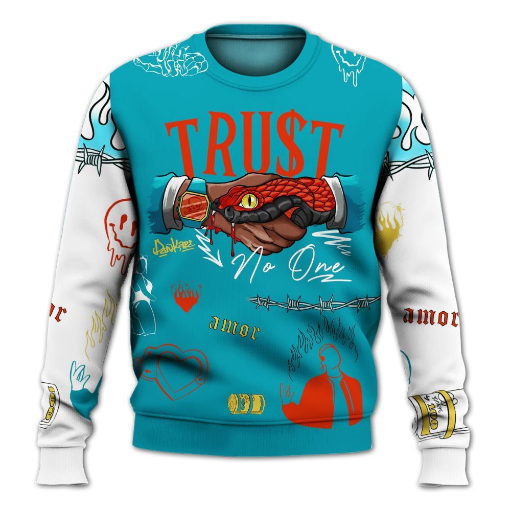 Sweatshirt To Match Dunk Low KD 17 N7 - Snake Trust No One All Over Print