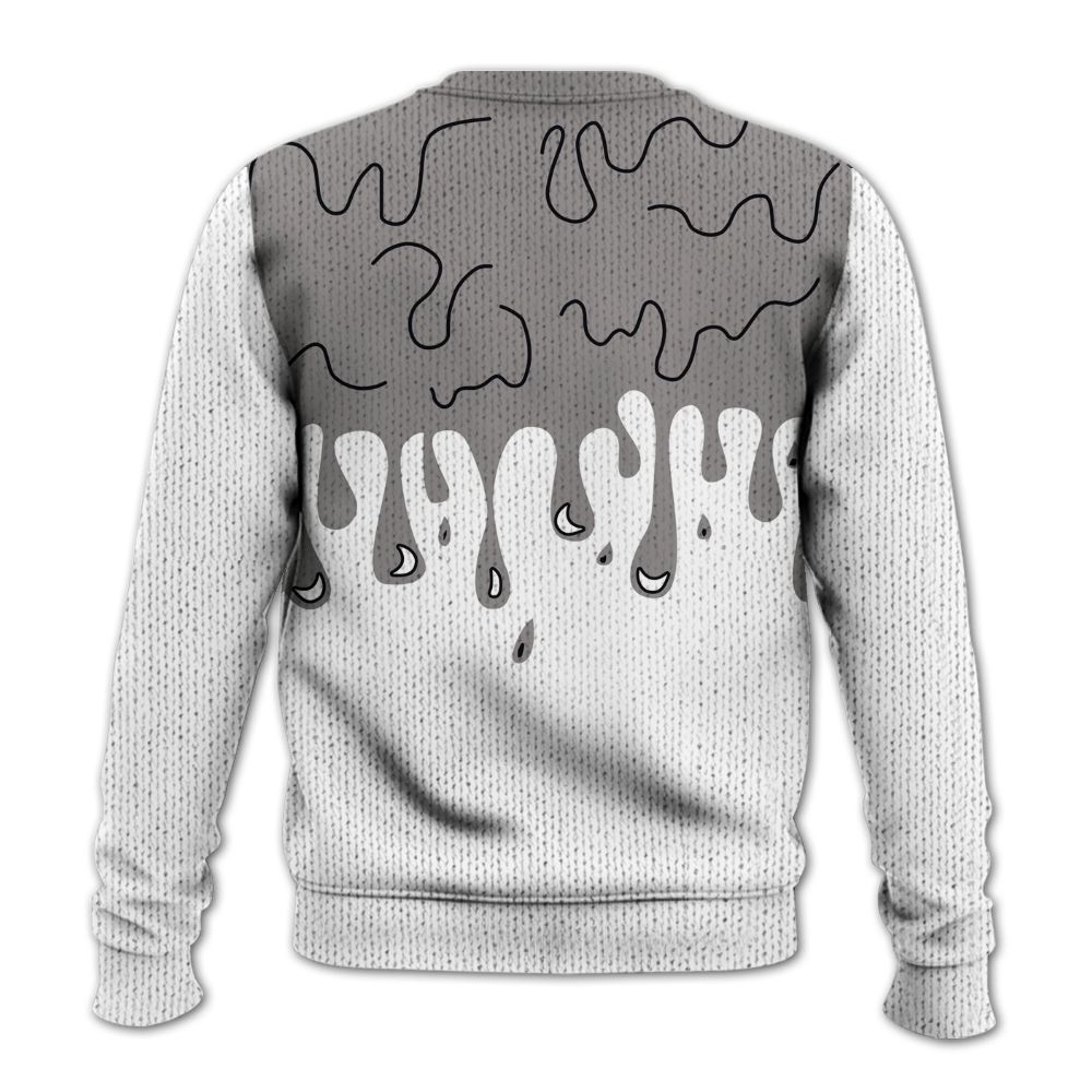 Knitted Sweater To Match Cool Grey 11s - Snake Trust No One Drip