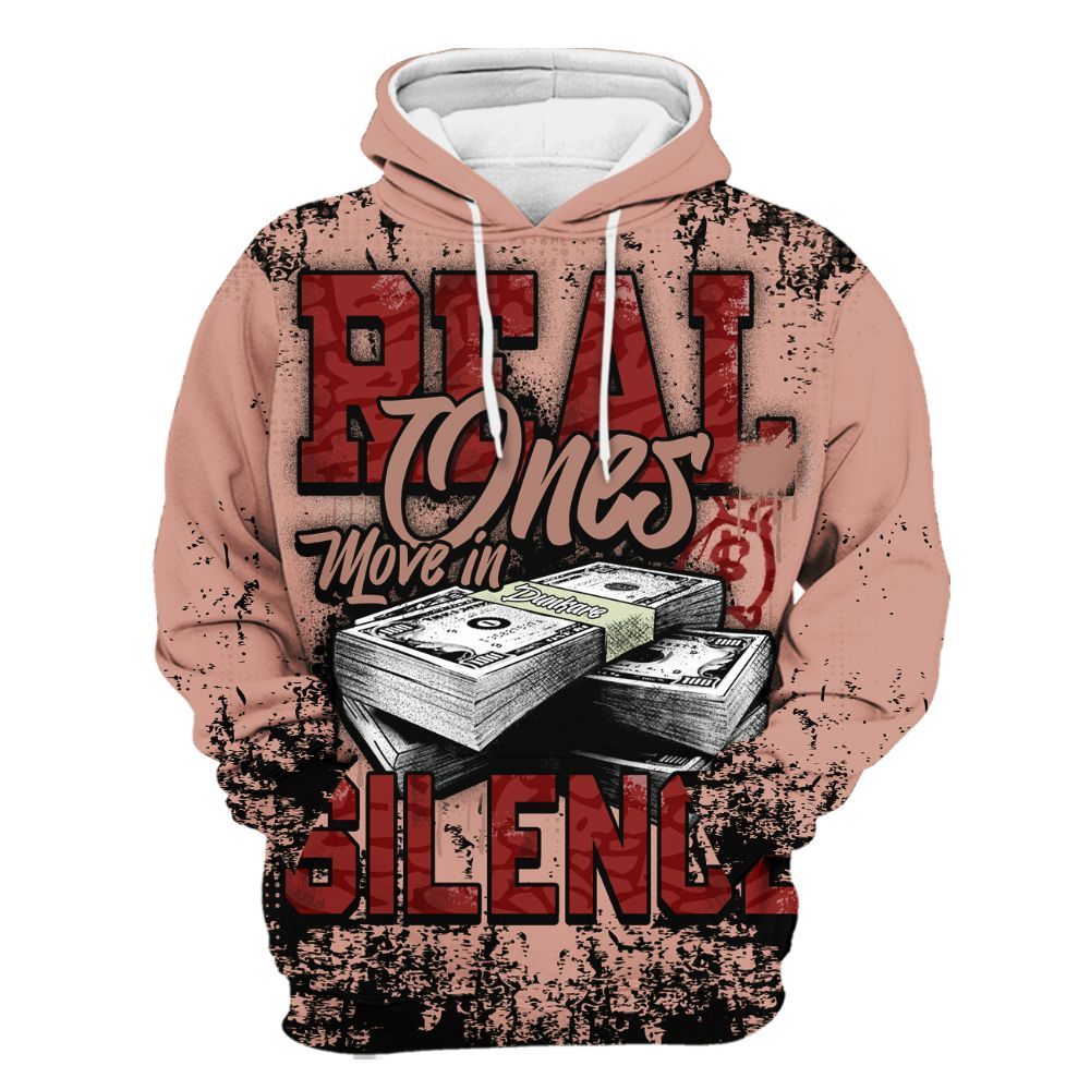 Hoodie To Match Valentines Day 3s - Move In Silence Money Street Retro All Over Print