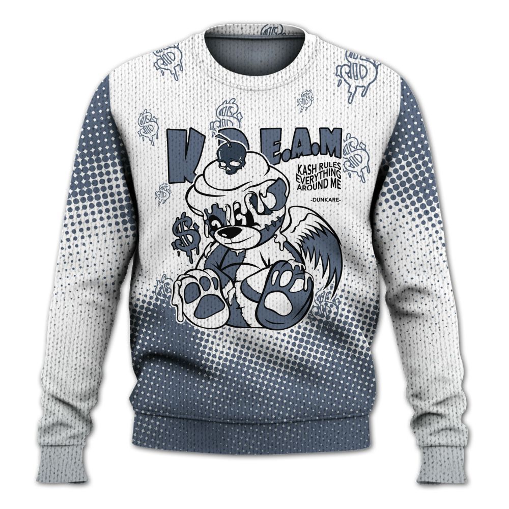 Knitted Sweater To Match Low Diffused Blue 11s - Loot Bear Unique Drip