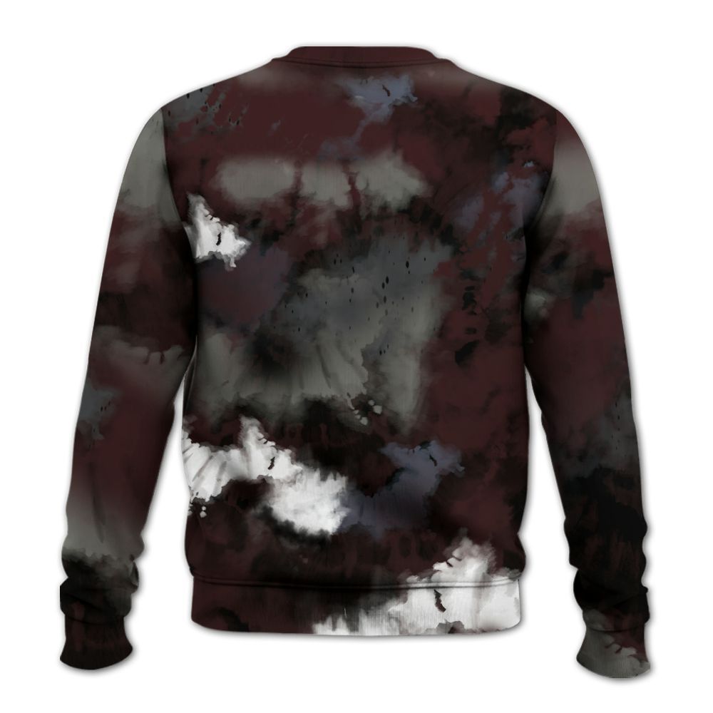 Sweatshirt To Match Burgundy 5s - God Blessed Tie Dye All Over Print