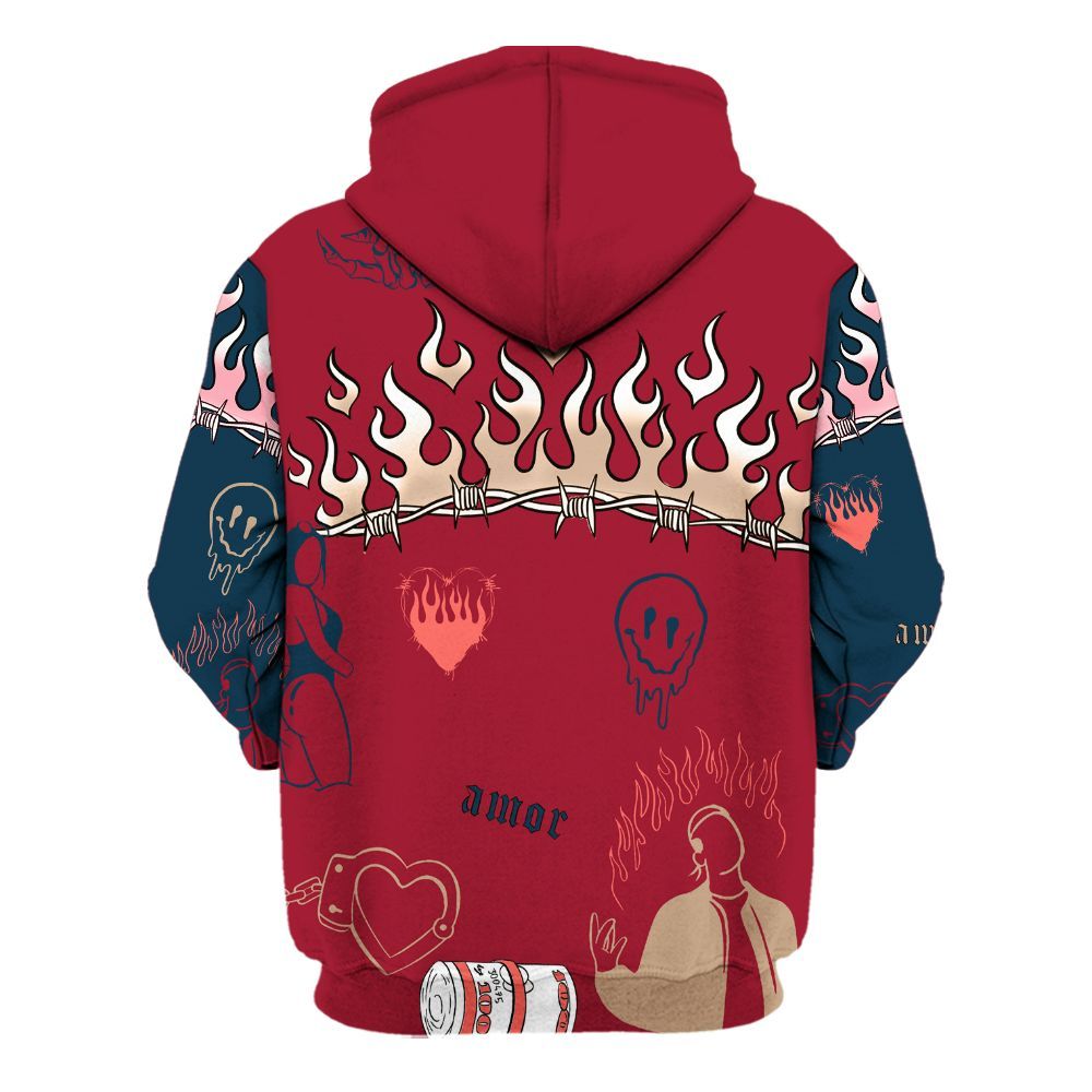 Hoodie To Match Mid Multi Color 2022 1s - Snake Trust No One All Over Print