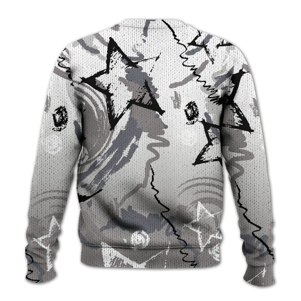 Knitted Sweater To Match Cool Grey 11s - Grind Shine Later Drip