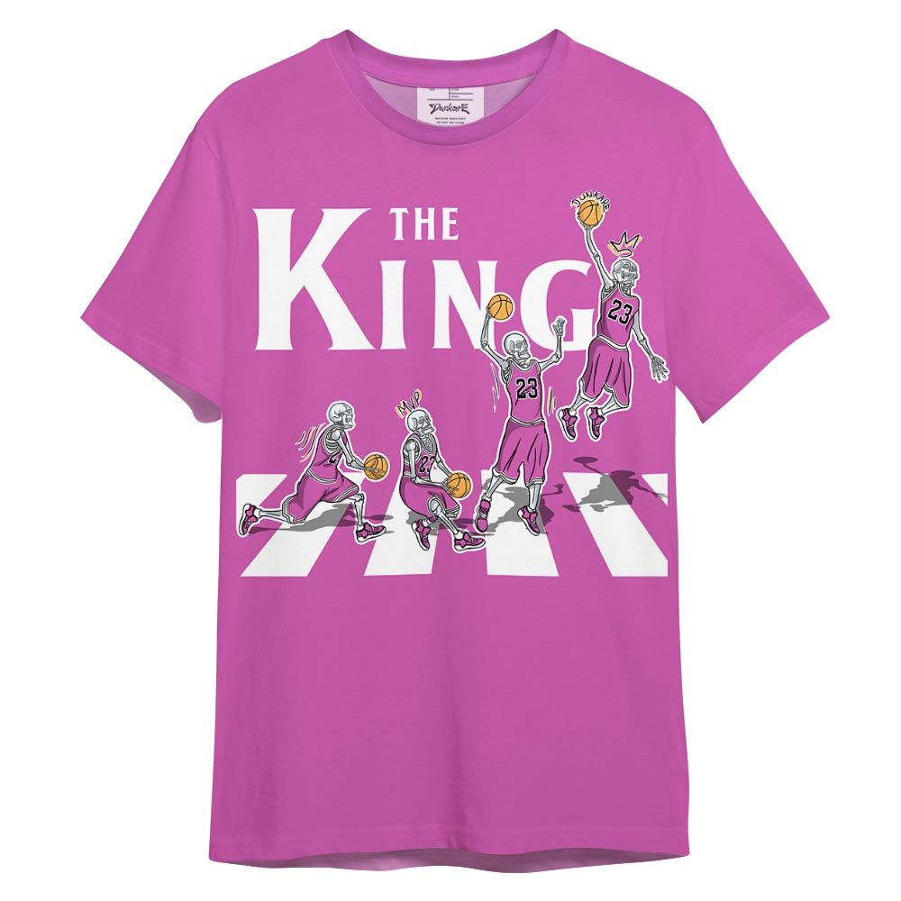 Shirt To Match Hyper Violet 4s - The King Basketball Shirt 3D Graphic Outfit 0705 TCD