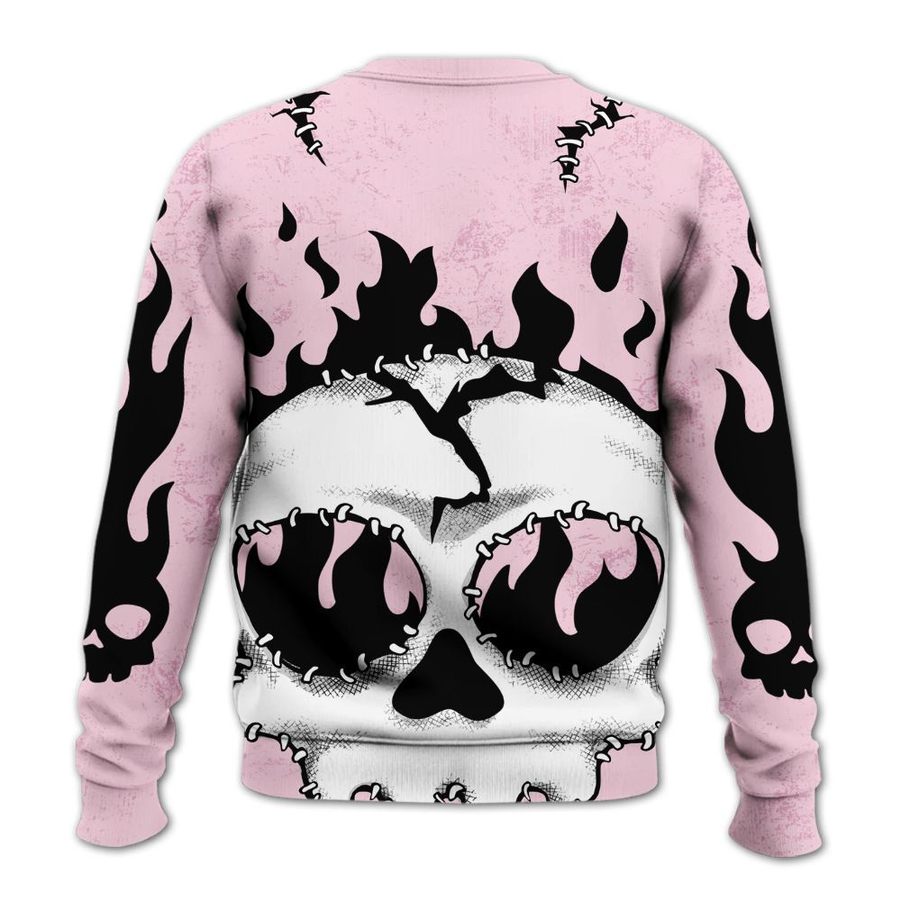 Sweatshirt To Match Orchid 4s - Cracked Skull Stitches All Over Print