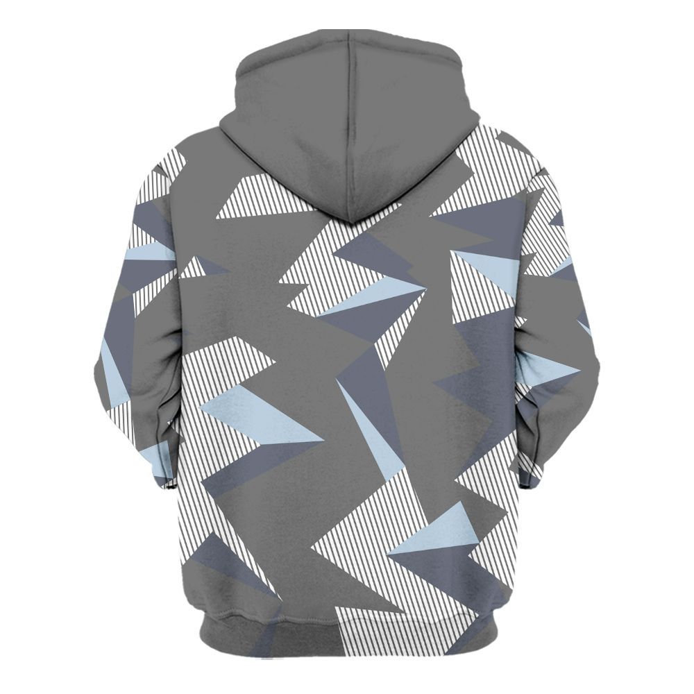Hoodie To Match Cool Grey 6s - Geometric Camouflage Pattern All Over Print