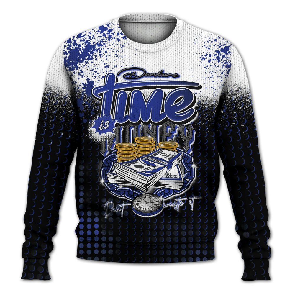 Knitted Sweater To Match Air Max Plus Black Racer Blue - Halftone Time Is Money