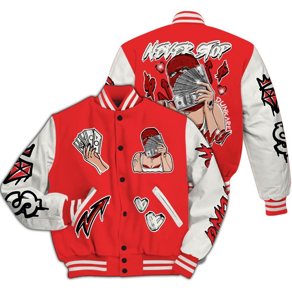 Varsity Jacket To Match Air Max 1 Jacquemus Red - Hustling Unique All Over Print