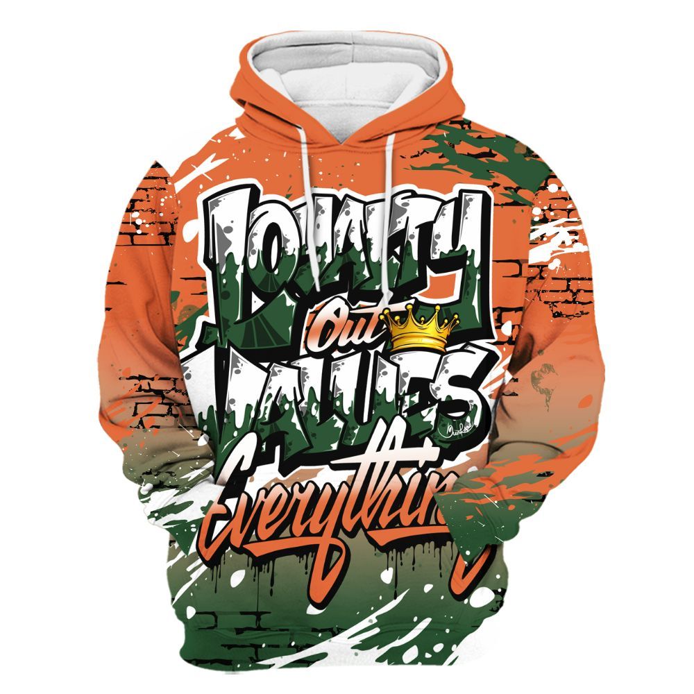 Hoodie To Match Low Miami 5s - Values Of Loyalty Drip All Over Print