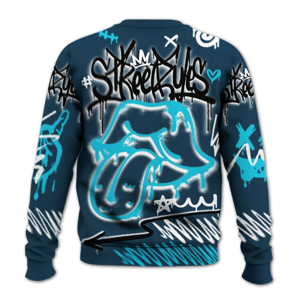 Sweatshirt To Match Air Navy Baltic Blue - Break Rules Streetwear All Over Print