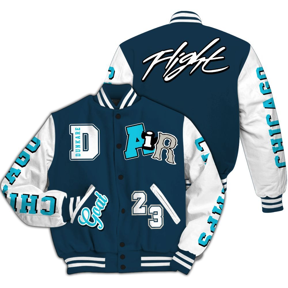 Varsity Jacket To Match Air Navy Baltic Blue - AIR Number 23 GOAT All Over Print