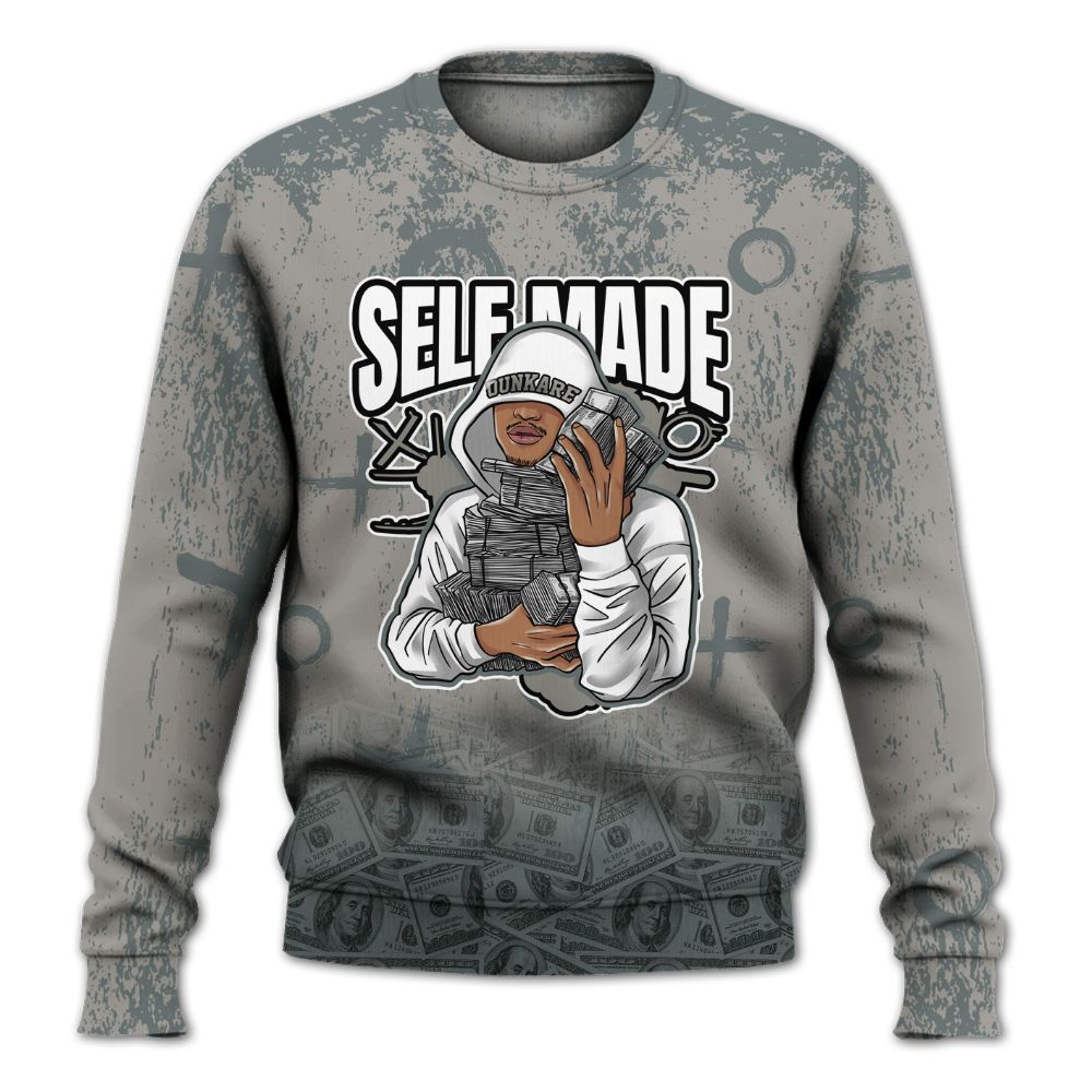 Sweatshirt To Match Cool Grey 9s - Selfmade Unique Drip All Over Print