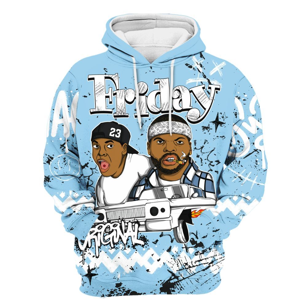 Hoodie To Match Legend Blue 11s - Friday Sneaker Crayon All Over Print