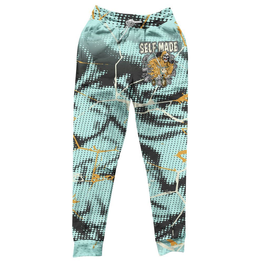 Sweatpant To Match Pure Platinum 4s - Self Make Skeleton Crack All Over Print