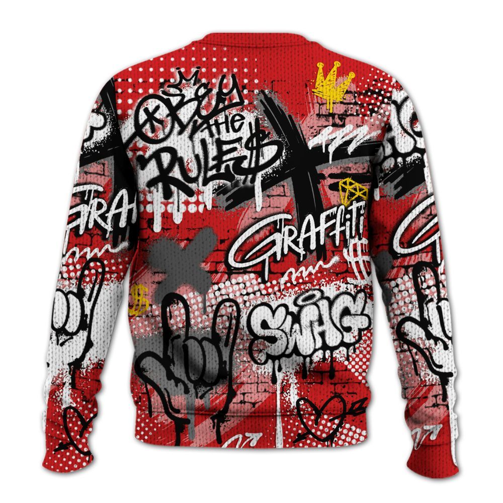 Knitted Sweater To Match Low Bred 11s - True It Real Graffiti Streetwear