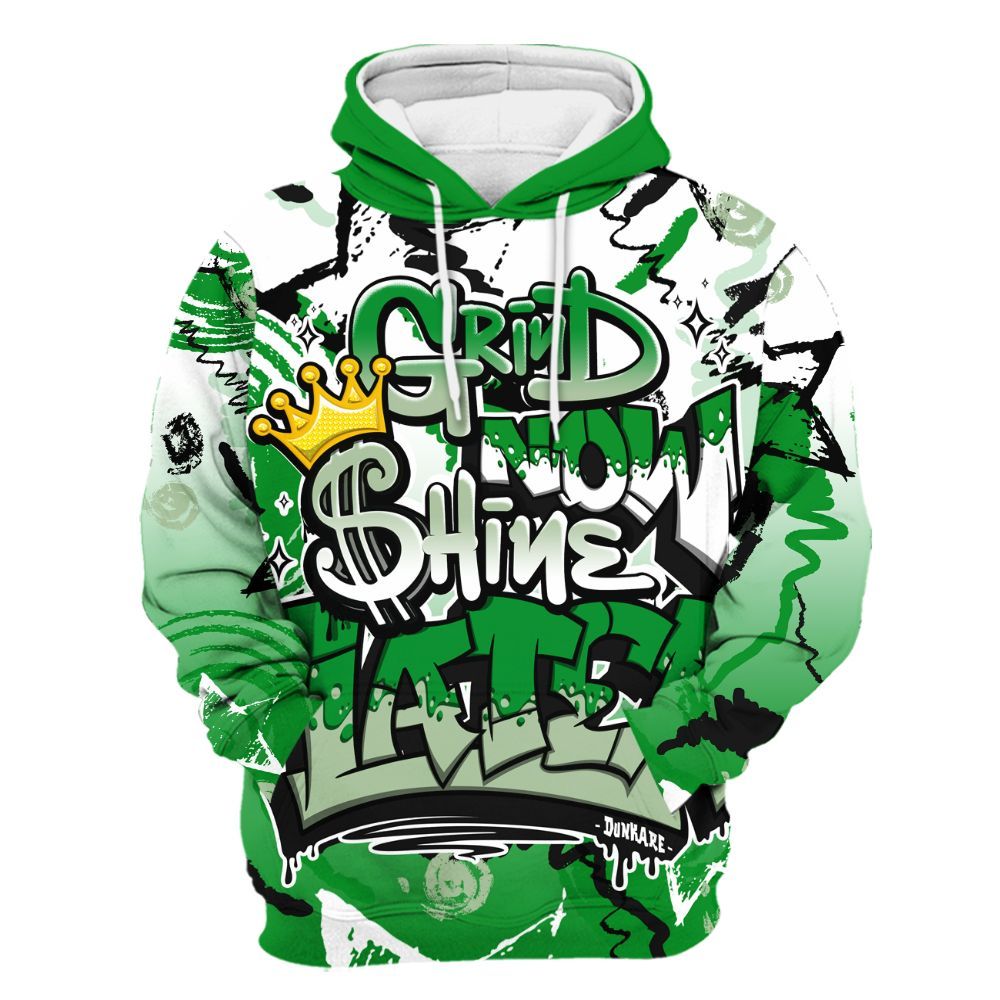 Hoodie To Match Green Spark CJ1 T-Rex - Grind Shine Later Drip All Over Print