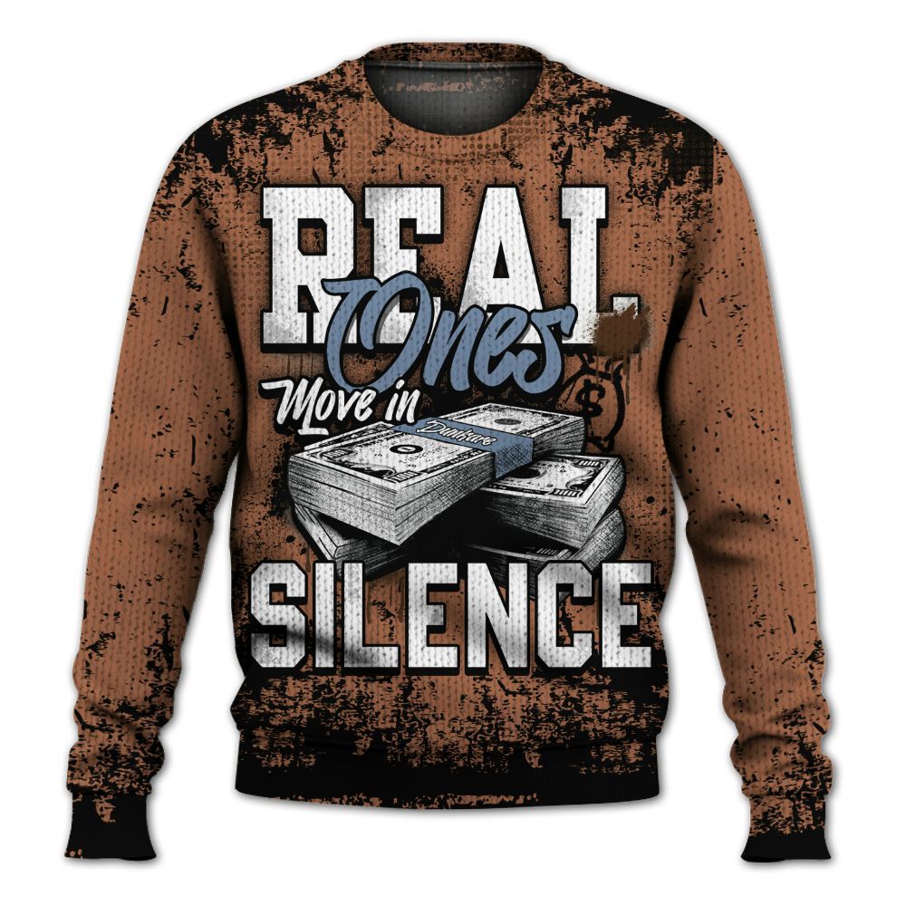 Knitted Sweater To Match Air Foamposite Metallic Copper - Move In Silence Money Street Retro