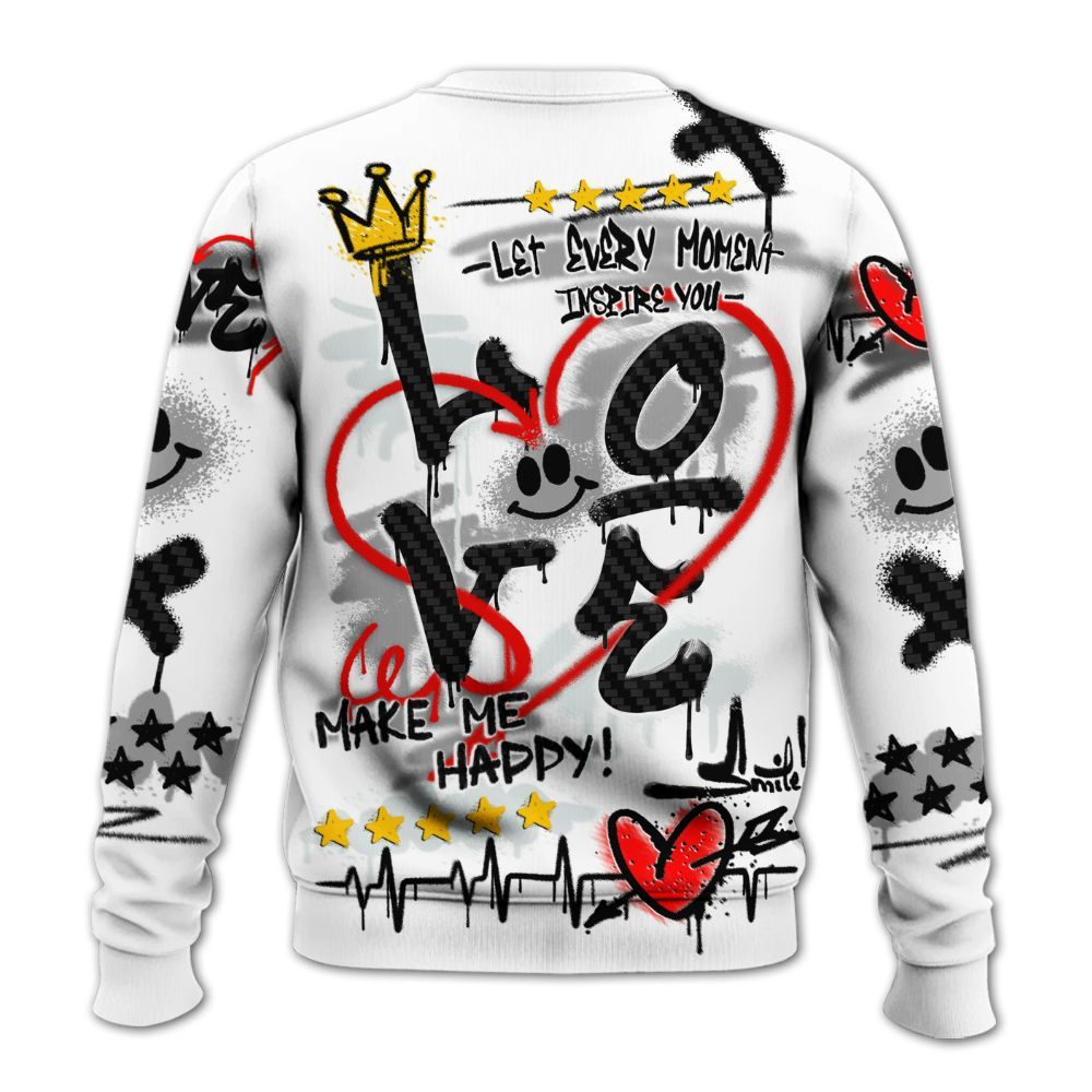 Sweatshirt To Match Kobe 9 Elite Protro Halo - Happy Love Beats Graffiti Streetwear All Over Print