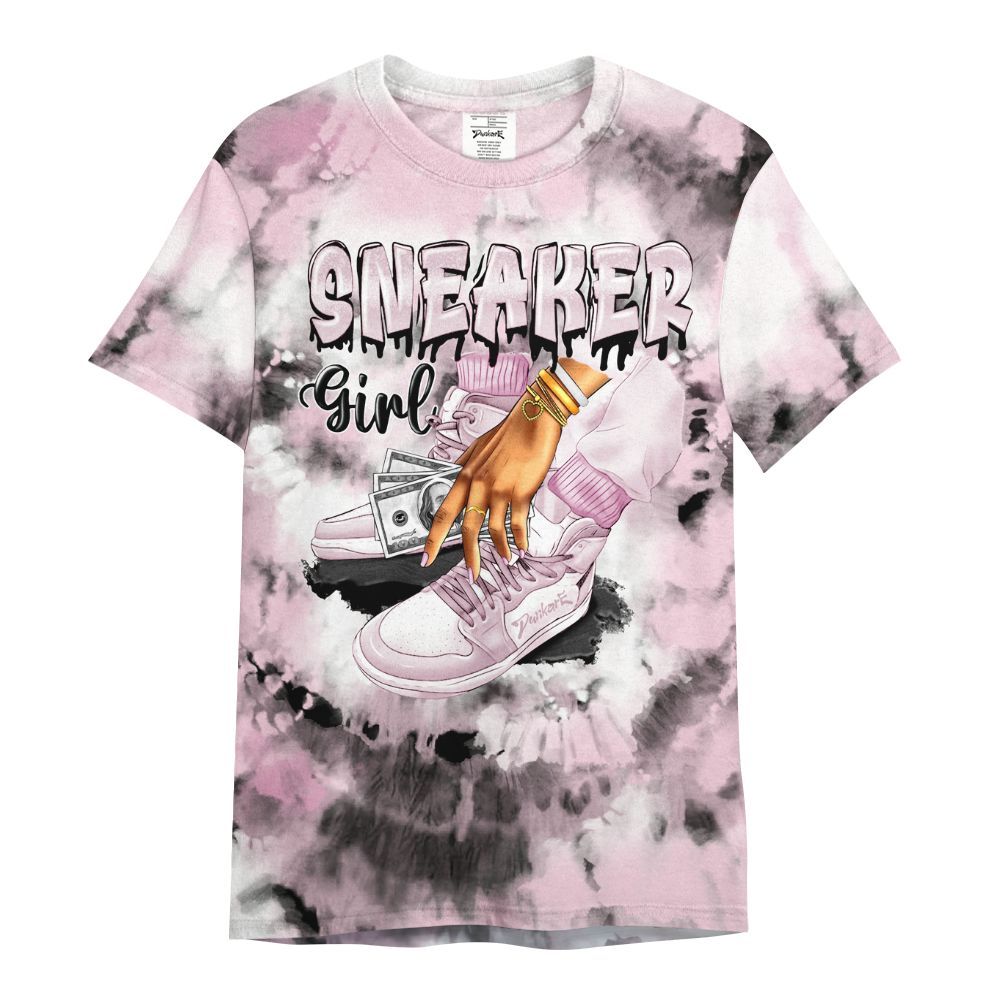Shirt To Match Orchid 4s - SNEAKER Girl Money Drip Tie Dye All Over Print