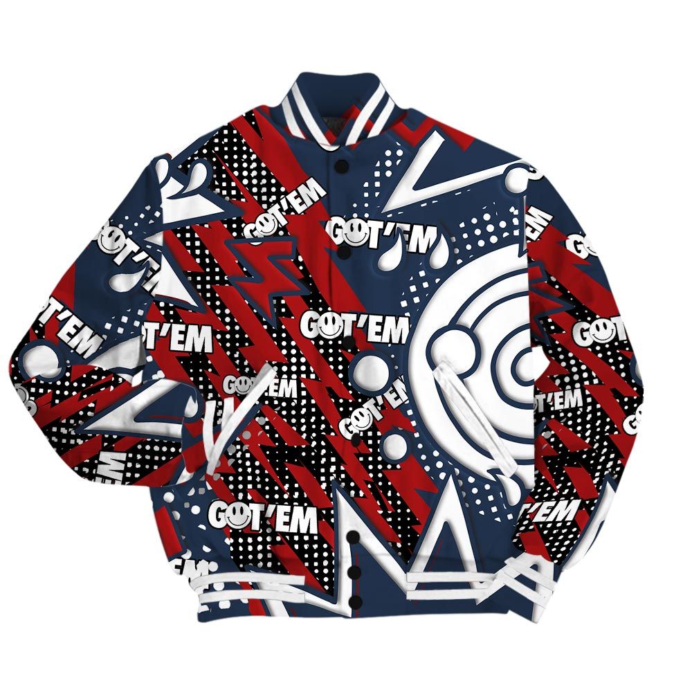 Varsity Jacket To Match Retro Olympic 6s - Retro Vintage 90s Varsity Jacket Outfit 1505 NCT