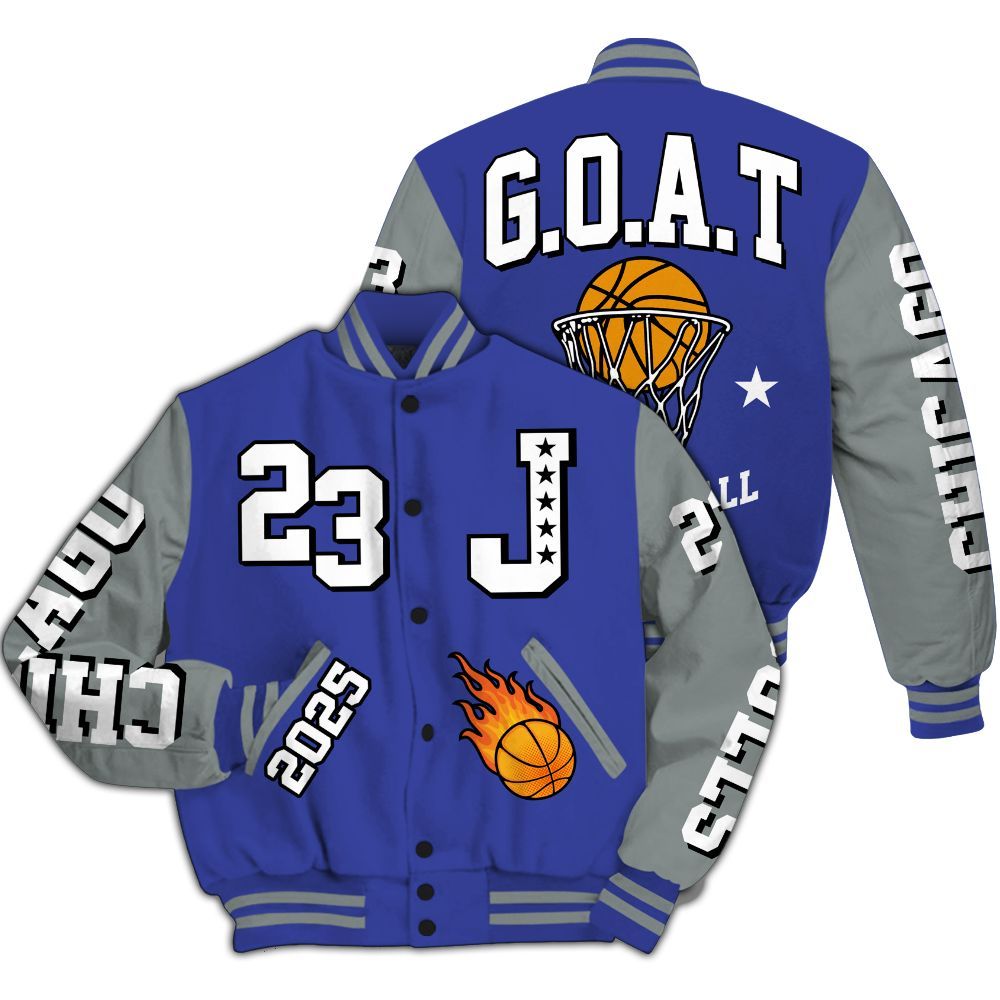 Varsity Jacket To Match Shox TL Royal - Chicago 23 Basketball All Over Print