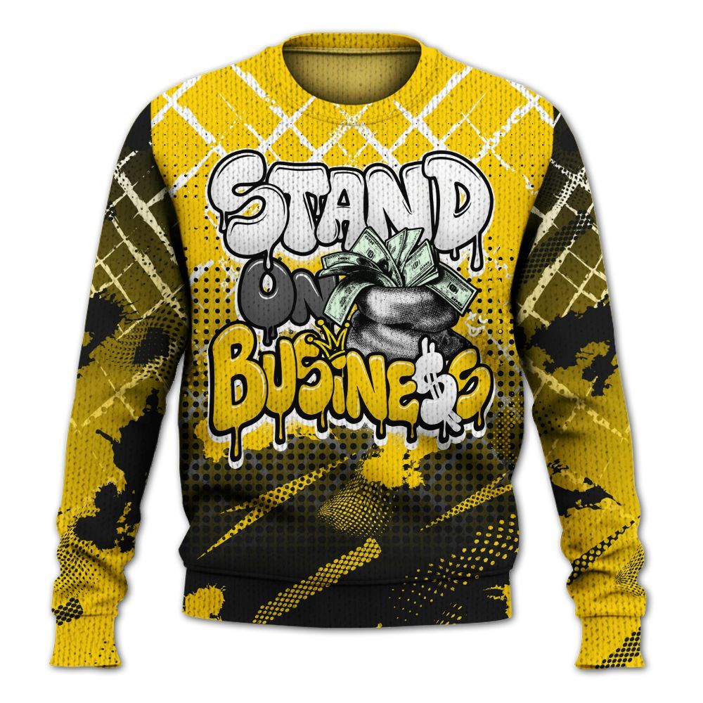 Knitted Sweater To Match Corteiz Air Max 95 Tour Yellow - Halftone Stand Business Dripping