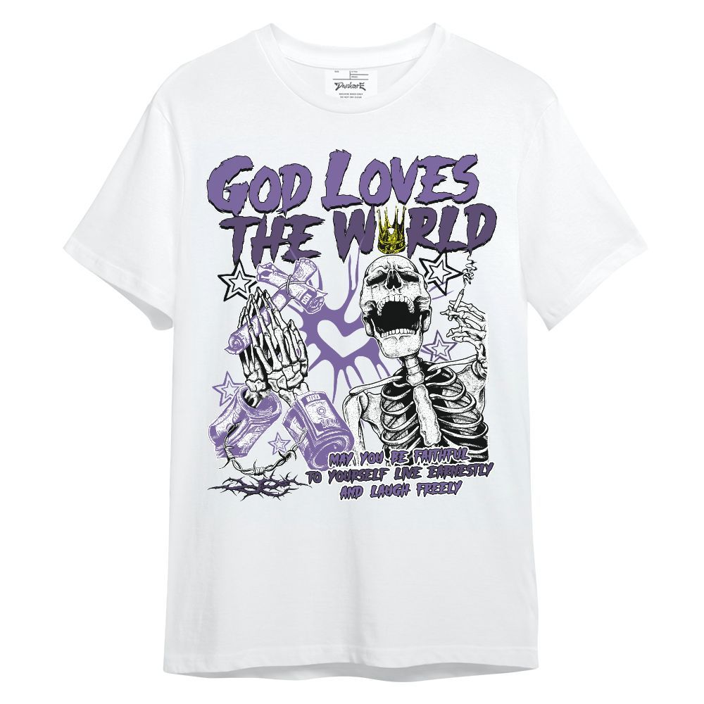 Shirt To Match Dunk Low Black Raspberry - God Loves The World Unisex Shirt