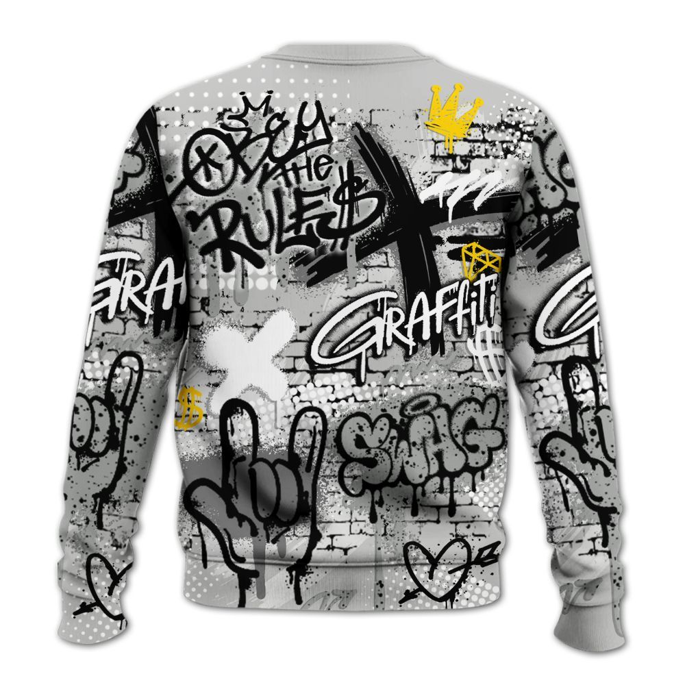 Sweatshirt To Match Retro White Oreo 4s - True It Real Graffiti Streetwear All Over Print