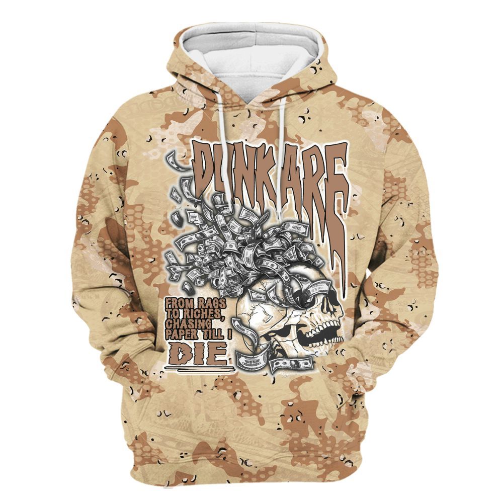 Hoodie To Match Desert Camo 3s - From Rags To Riches All Over Print