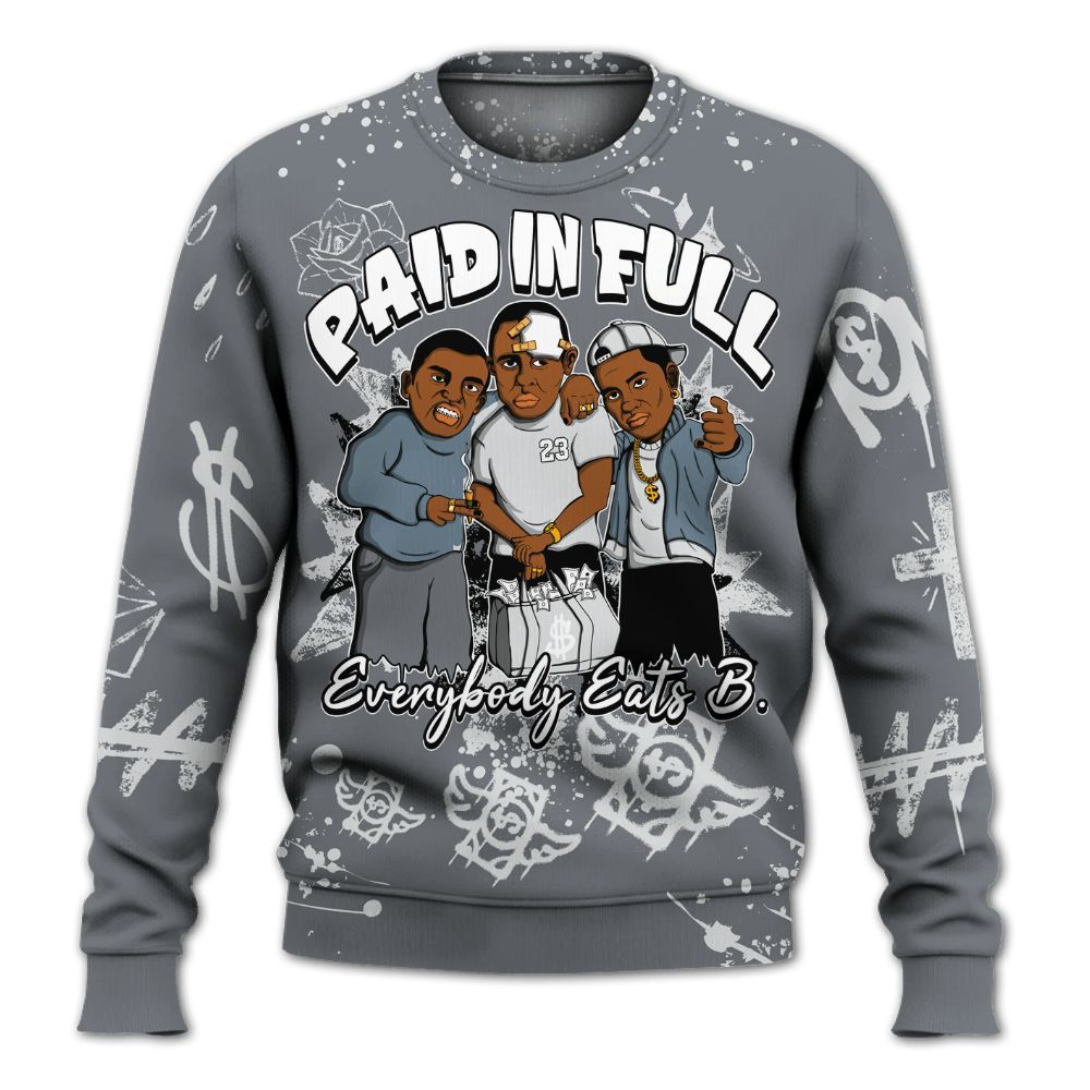 Sweatshirt To Match Air Max DN Silver Bullet - Everybody Paid In Full Crayon All Over Print