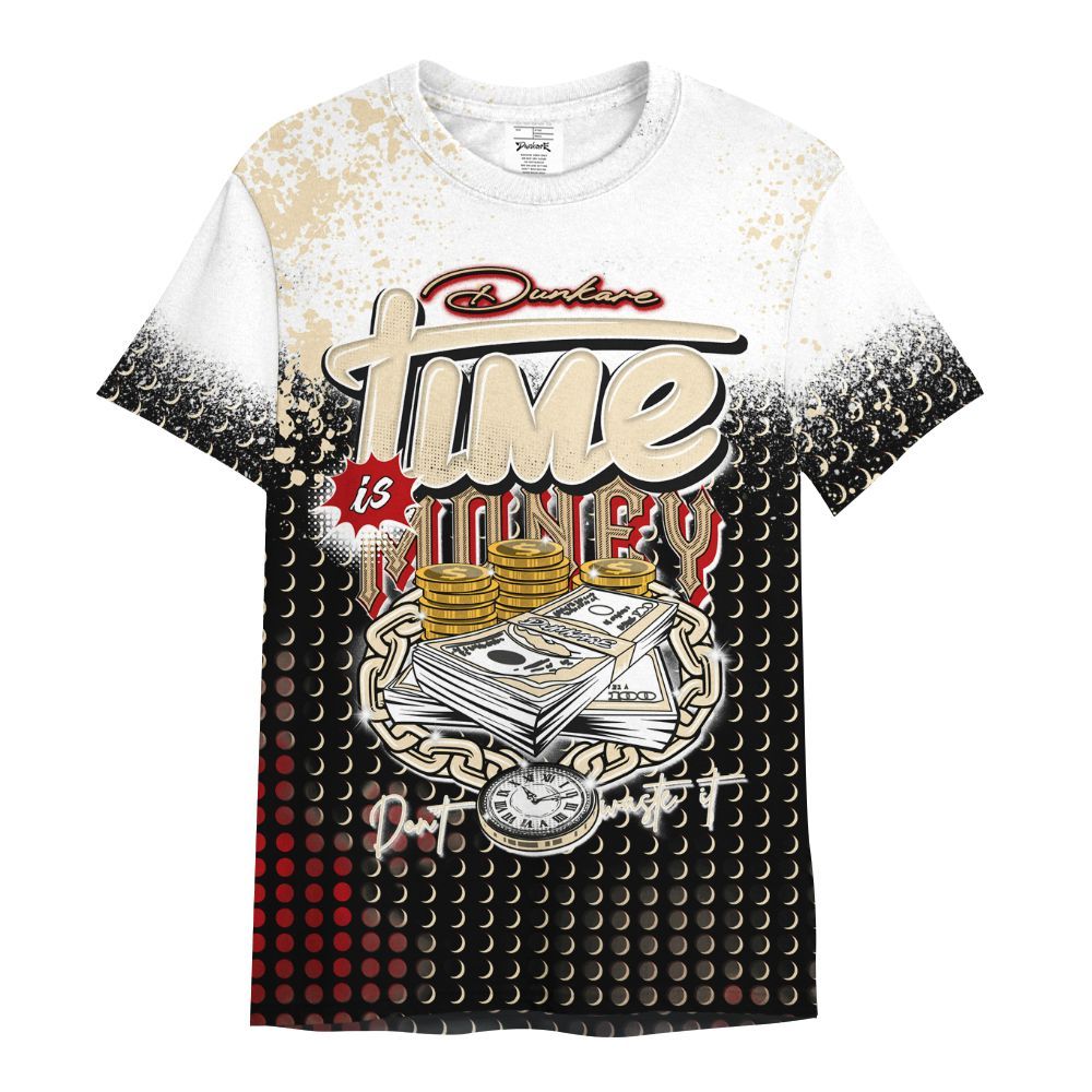 Shirt To Match Dunk Low Strawberry Waffle - Halftone Time Is Money All Over Print