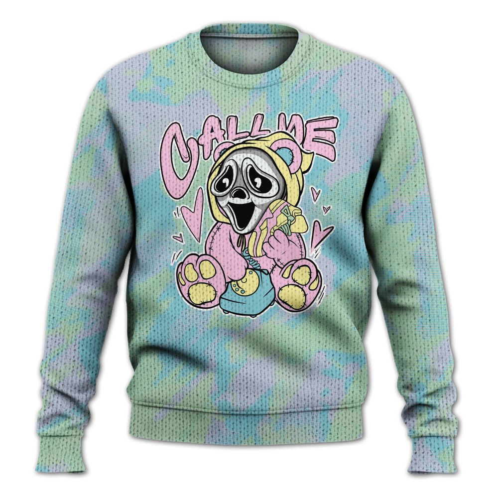 Knitted Sweater To Match SB Dunk Low Visty - Call Me Bear Abstract Halftone