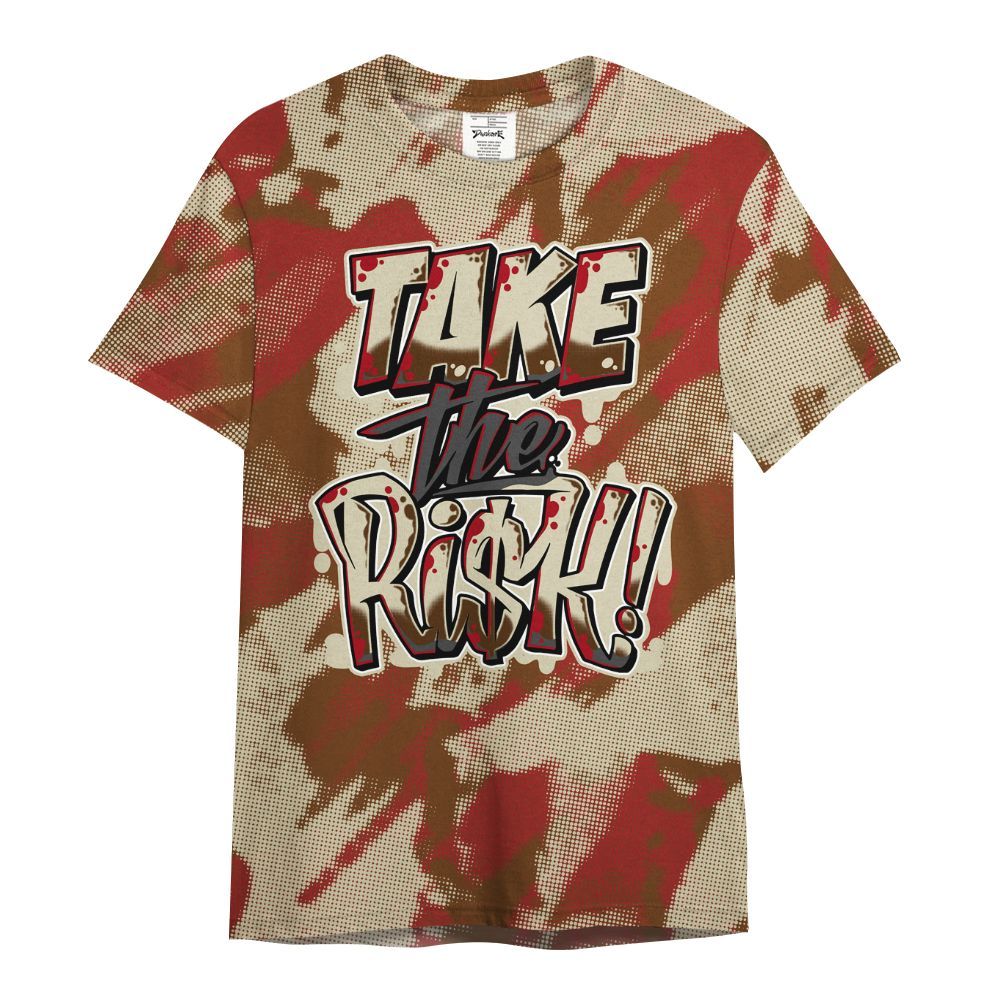 Shirt To Match Archaeo Brown 5s - Take Risks Abstract All Over Print