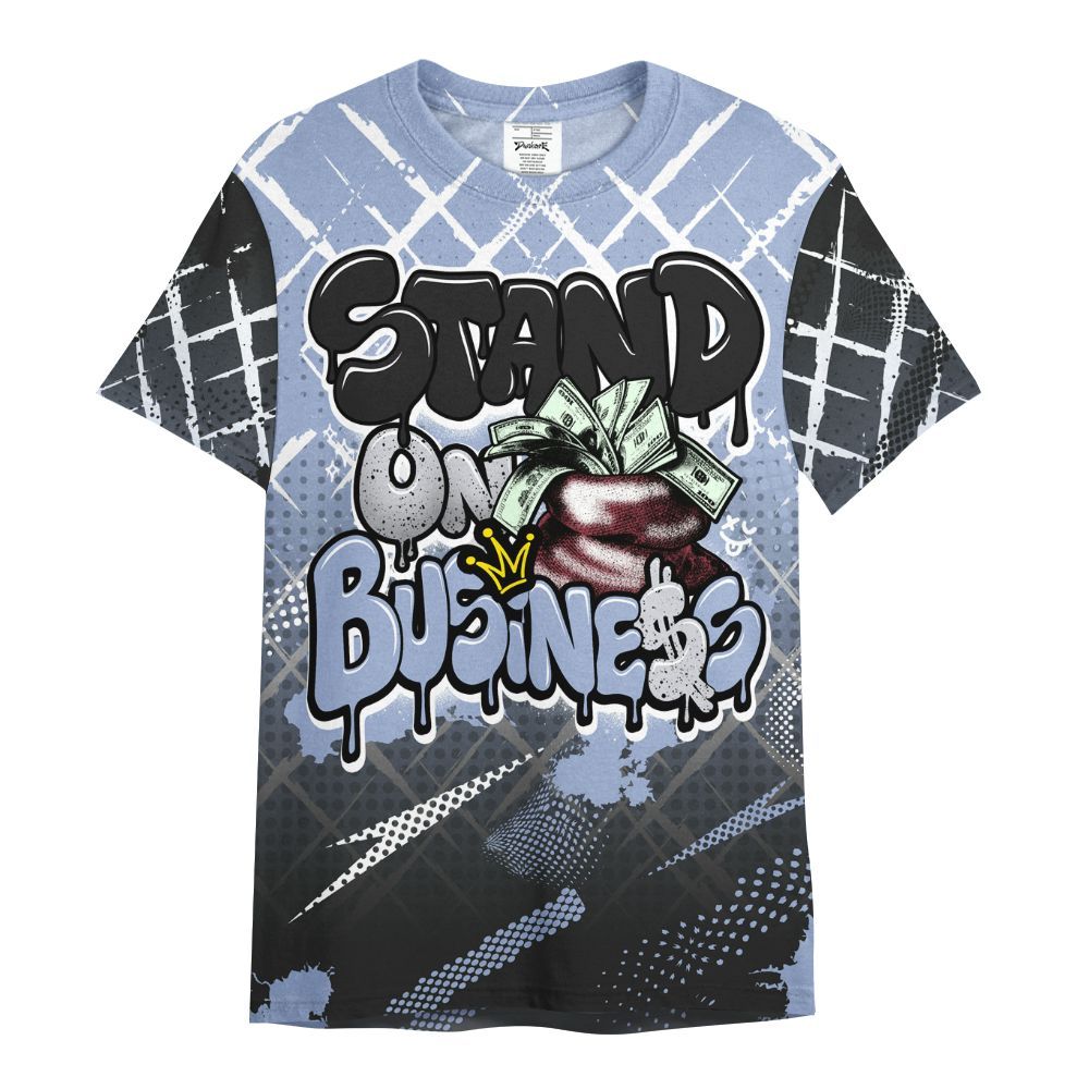 Shirt To Match Black Metallic 5s - Halftone Stand Business Dripping All Over Print