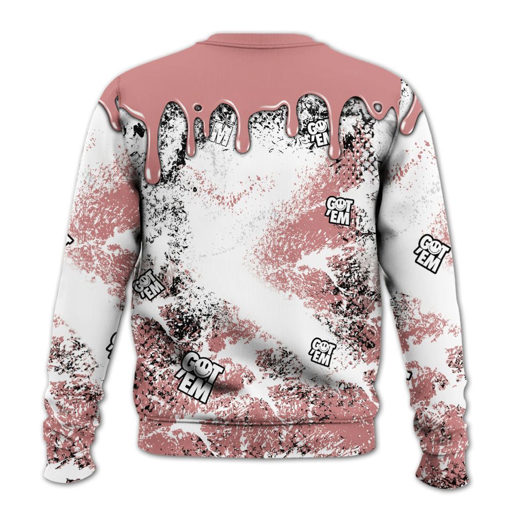 Sweatshirt To Match Low OG Rust Pink 1s - Dripping 23 Drip All Over Print