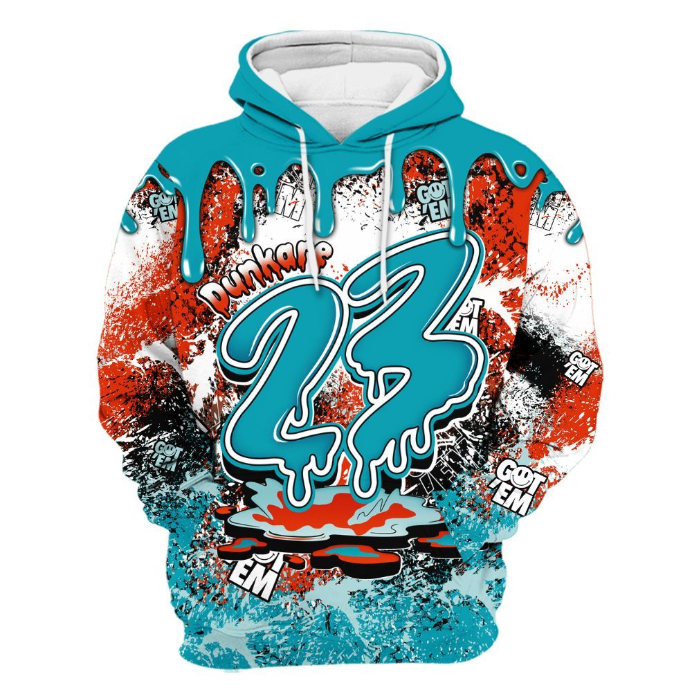 Hoodie To Match Dunk Low KD 17 N7 - Dripping 23 Drip All Over Print