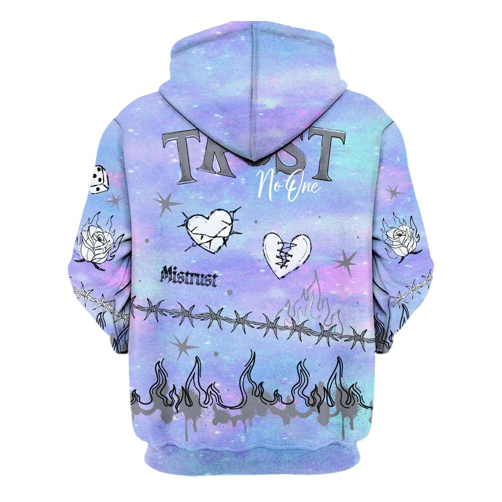 Hoodie To Match Zen Master 4s - Trust No One Snake-Bite Doodle Crayon All Over Print