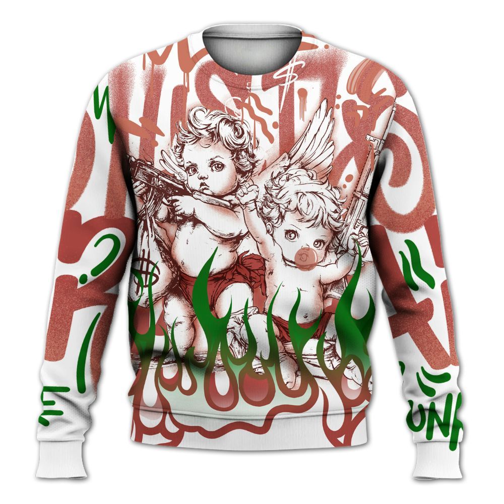 Sweatshirt To Match Dune Red 13s - Angel Hustle Hard All Over Print