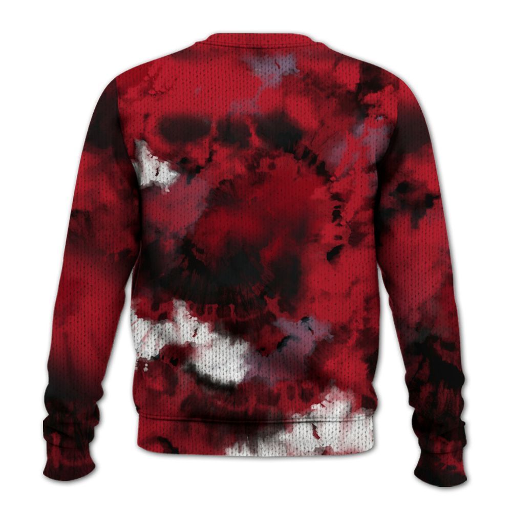 Knitted Sweater To Match Retro Raging Bull 5s - God Blessed Tie Dye