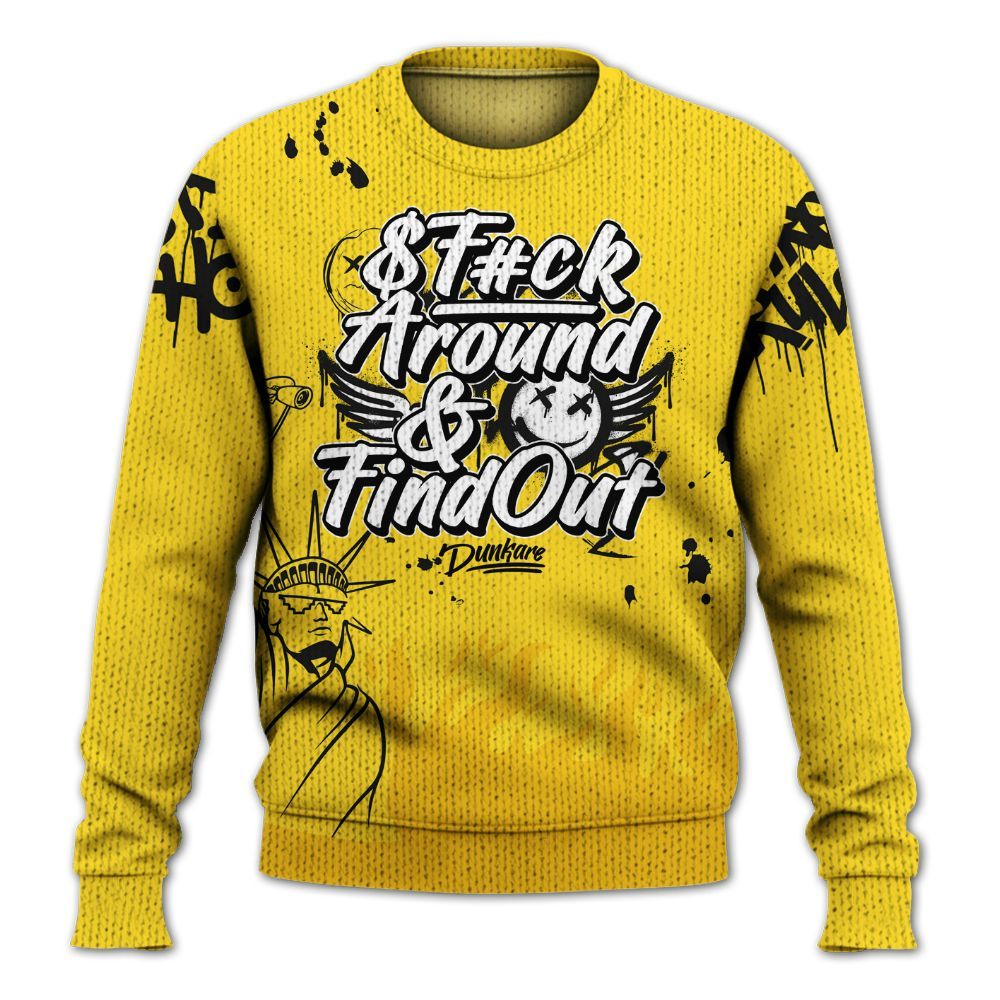 Knitted Sweater To Match Retro Thunder 4s - Graphic Fck Around Find Out