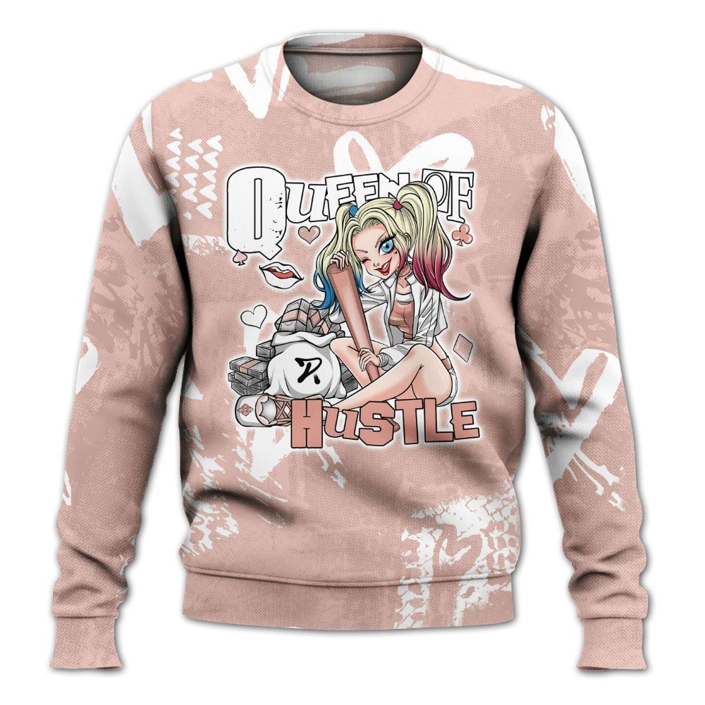 Sweatshirt To Match Low Legend Pink 11s - Hustles Quiinn Heart Grunge All Over Print