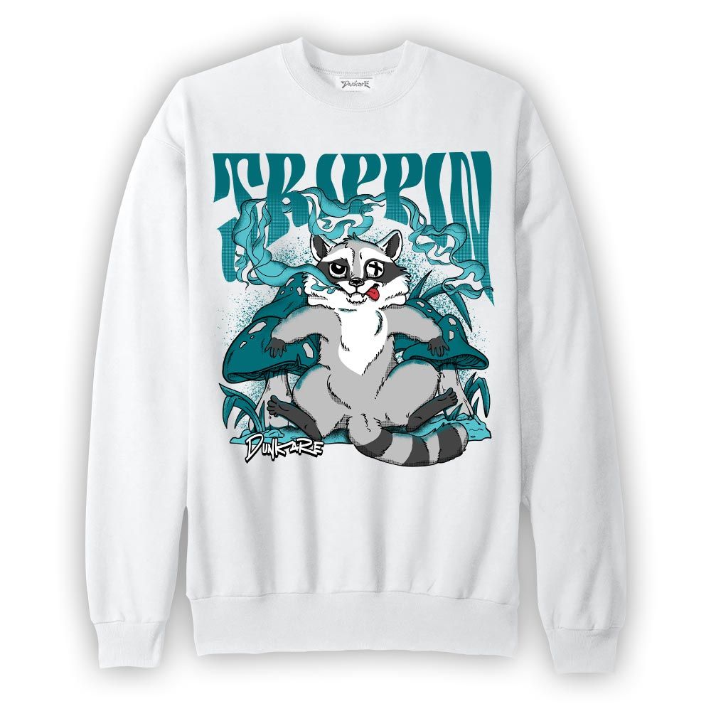 Sweatshirt To match Oxidized Green 4s Sweatshirt - Trippin Raccoon Graphic 1405 DNY