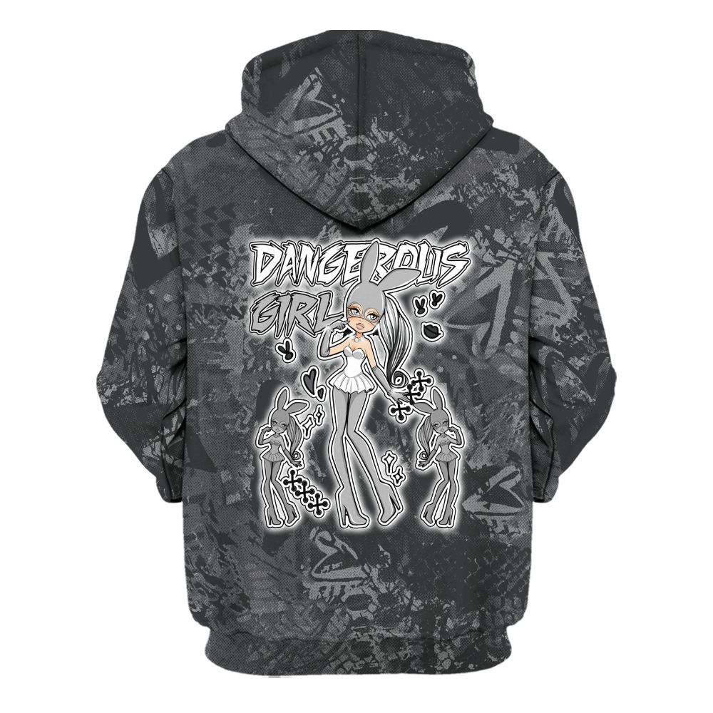 Hoodie To Match White Thunder 4s - Dangerous.Girl Heart Grunge All Over Print