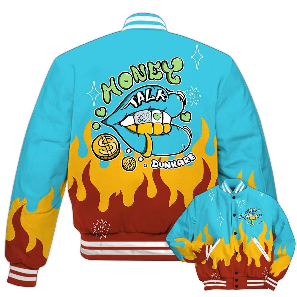 Varsity Jacket To Match SB Dunk Di'Orr Greenwood - Money Talk Retro Varsity Jacket Outfit