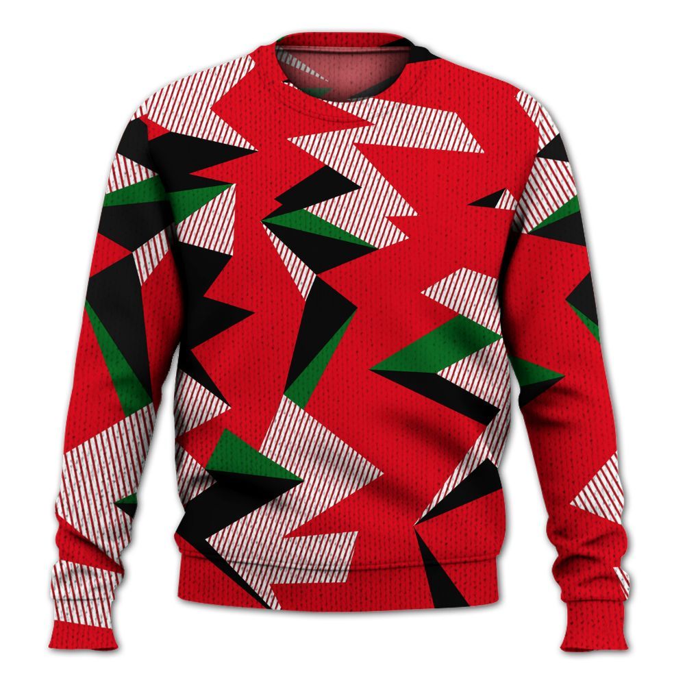 Sweater To Match Chicago 13s - Geometric Camouflage Pattern Graphic