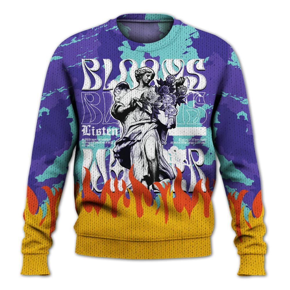 Knitted Sweater To Match Low Hornets 1s - Blooms Whisper Retro